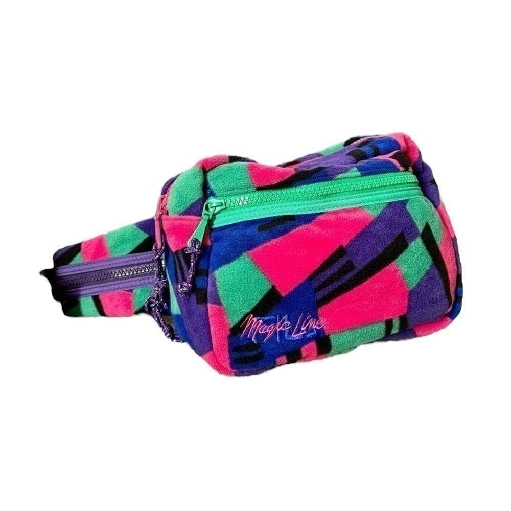 Fila Magic Line Colorblock Retro Fleece Belt Bag Unisex New 80s 90s Funky Travel